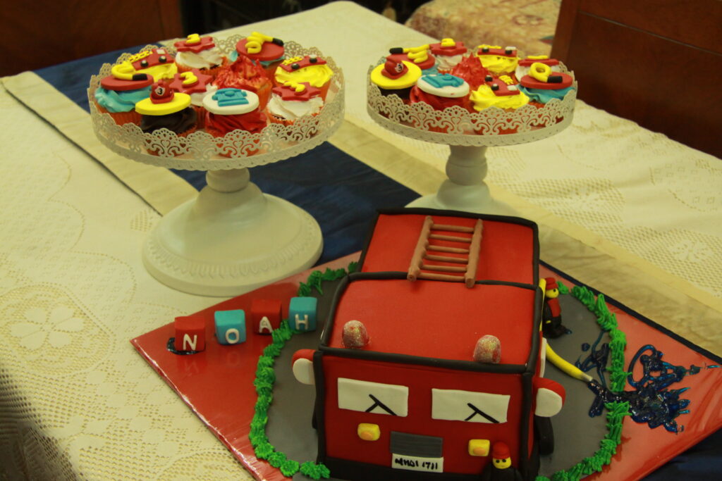 Firetruck Themed Birthday Cake