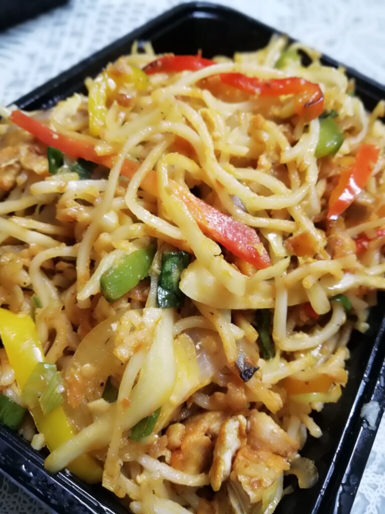 Chicken burnt garlic noodles