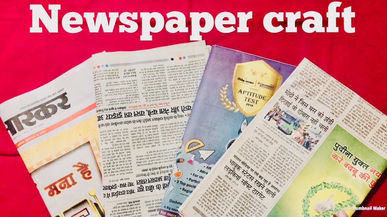 newspaper craft